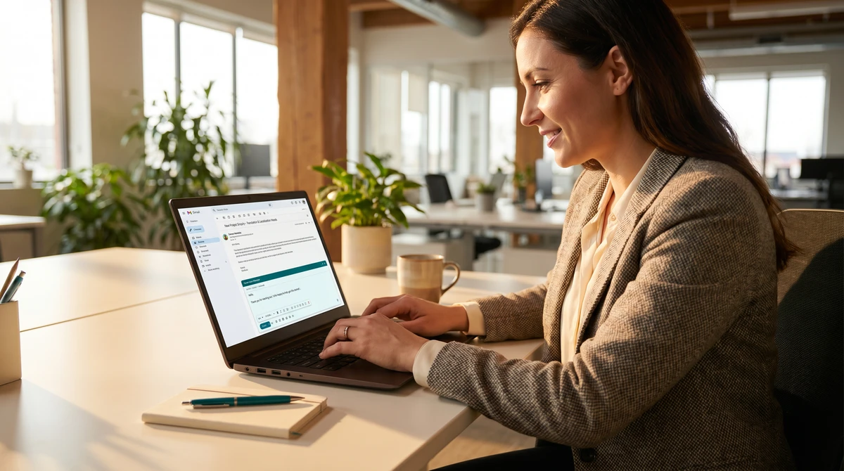 A program manager preparing a written scope reply to an incoming project request